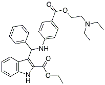 ETHYL 3-([4-(2-DIETHYLAMINOETHOXYCARBONYL)PHENYLAMINO]PHENYLMETHYL)-2-INDOLECARBOXYLATE Struktur