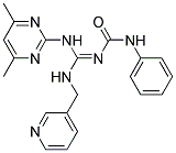 N-{(1Z)-[(4,6-DIMETHYLPYRIMIDIN-2-YL)AMINO][(PYRIDIN-3-YLMETHYL)AMINO]METHYLENE}-N'-PHENYLUREA Struktur