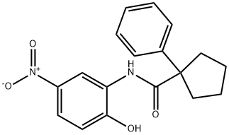 N-(2-HYDROXY-5-NITROPHENYL)(PHENYLCYCLOPENTYL)FORMAMIDE Struktur