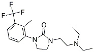 1-[2-(DIETHYLAMINO)ETHYL]-3-[2-METHYL-3-(TRIFLUOROMETHYL)PHENYL]IMIDAZOLIDIN-2-ONE Struktur