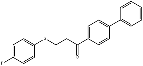 1-[1,1'-BIPHENYL]-4-YL-3-[(4-FLUOROPHENYL)SULFANYL]-1-PROPANONE Struktur