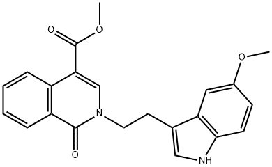 METHYL 2-[2-(5-METHOXY-1H-INDOL-3-YL)ETHYL]-1-OXO-1,2-DIHYDRO-4-ISOQUINOLINECARBOXYLATE Struktur