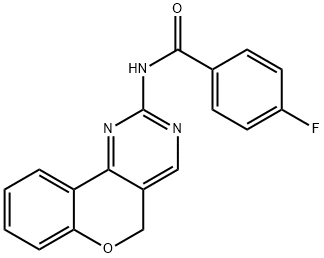 N-(5H-CHROMENO[4,3-D]PYRIMIDIN-2-YL)-4-FLUOROBENZENECARBOXAMIDE Struktur