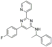 6-(4-FLUOROPHENYL)-N-(1-PHENYLETHYL)-2-PYRIDIN-2-YLPYRIMIDIN-4-AMINE Struktur