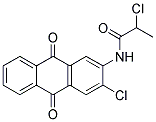 2-CHLORO-N-(3-CHLORO-9,10-DIOXO-9,10-DIHYDROANTHRACEN-2-YL)PROPANAMIDE Struktur