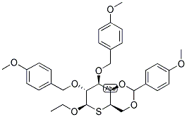 ETHYL 2,3-DI-O-(4-METHOXYBENZY)-4,6-(4-METHOXYBENZYLIDENE)- BETA-D-THIOGALACTOPYRANOSIDE Struktur