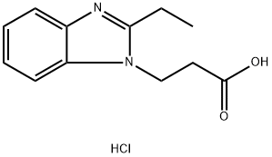 3-(2-ETHYL-BENZOIMIDAZOL-1-YL)-PROPIONIC ACID HYDROCHLORIDE Struktur