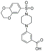 3-[4-(2,3-DIHYDRO-1,4-BENZODIOXIN-6-YLSULFONYL)PIPERAZIN-1-YL]BENZOIC ACID Struktur