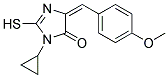 3-CYCLOPROPYL-2-MERCAPTO-5-(4-METHOXY-BENZYLIDENE)-3,5-DIHYDRO-IMIDAZOL-4-ONE Struktur