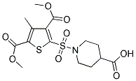 1-[[3,5-BIS(METHOXYCARBONYL)-4-METHYLTHIEN-2-YL]SULFONYL]PIPERIDINE-4-CARBOXYLIC ACID Struktur