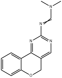 N'-(5H-CHROMENO[4,3-D]PYRIMIDIN-2-YL)-N,N-DIMETHYLIMINOFORMAMIDE Struktur