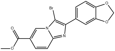 METHYL 2-(1,3-BENZODIOXOL-5-YL)-3-BROMOIMIDAZO[1,2-A]PYRIDINE-6-CARBOXYLATE Struktur