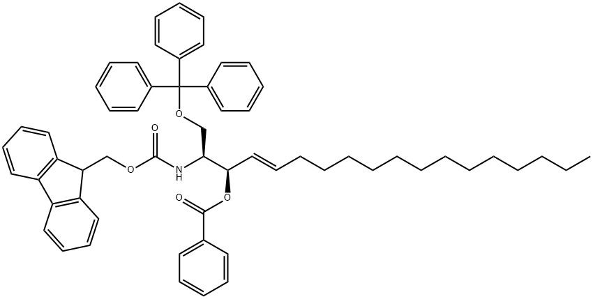 FMOC-3-BENZOYL-1-TRIPHENYLMETHYL-ERYTHRO-SPHINGOSINE Struktur