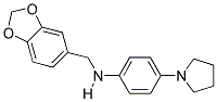 N-(1,3-BENZODIOXOL-5-YLMETHYL)-4-PYRROLIDIN-1-YLANILINE Struktur