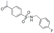 4-ACETYL-N-(4-FLUOROBENZYL)BENZENESULFONAMIDE Struktur