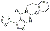 2-MERCAPTO-3-(2-PHENYLETHYL)-5-THIEN-2-YLTHIENO[2,3-D]PYRIMIDIN-4(3H)-ONE Struktur