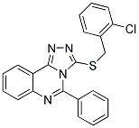 3-[(2-CHLOROBENZYL)THIO]-5-PHENYL[1,2,4]TRIAZOLO[4,3-C]QUINAZOLINE Struktur