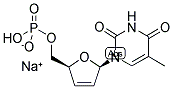 2',3'-DIDEHYDRO-2',3'-DIDEOXY-THYMIDINE-5'-MONOPHOSPHATE, SODIUM SALT Struktur