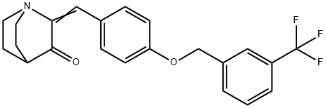 2-[(4-([3-(TRIFLUOROMETHYL)BENZYL]OXY)PHENYL)METHYLENE]-3-QUINUCLIDINONE Struktur