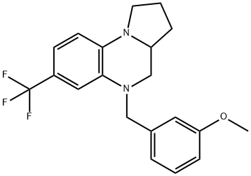 5-(3-METHOXYBENZYL)-7-(TRIFLUOROMETHYL)-1,2,3,3A,4,5-HEXAHYDROPYRROLO[1,2-A]QUINOXALINE Struktur