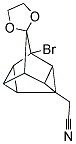 (1-BROMOSPIRO(PENTACYCLO[4.3.0.0(2,4).0(3,8).0(5,7)]NONANE-9,2'-[1,3]-DIOXOLANE)-4-YL)ACETONITRILE Struktur