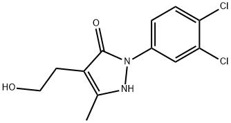 2-(3,4-DICHLOROPHENYL)-4-(2-HYDROXYETHYL)-5-METHYL-1,2-DIHYDRO-3H-PYRAZOL-3-ONE Struktur