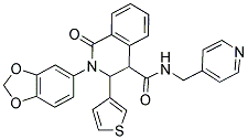 (2-BENZO[3,4-D]1,3-DIOXOLEN-5-YL-1-OXO-3-(3-THIENYL)(4-2,3,4-TRIHYDROISOQUINOLYL))-N-(4-PYRIDYLMETHYL)FORMAMIDE Struktur