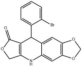 9-(2-BROMOPHENYL)-6,9-DIHYDRO[1,3]DIOXOLO[4,5-G]FURO[3,4-B]QUINOLIN-8(5H)-ONE Struktur