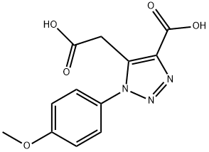 5-(CARBOXYMETHYL)-1-(4-METHOXYPHENYL)-1H-1,2,3-TRIAZOLE-4-CARBOXYLIC ACID Struktur