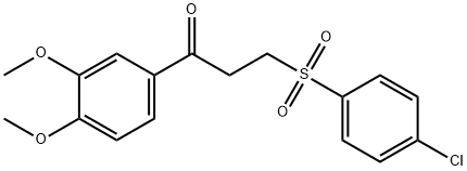 3-[(4-CHLOROPHENYL)SULFONYL]-1-(3,4-DIMETHOXYPHENYL)-1-PROPANONE Struktur