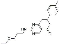 2-[(3-ETHOXYPROPYL)AMINO]-7-(4-METHYLPHENYL)-7,8-DIHYDROQUINAZOLIN-5(6H)-ONE Struktur