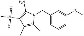 1-(3-METHOXYBENZYL)-4,5-DIMETHYL-3-(METHYLSULFONYL)-1H-PYRROL-2-AMINE Struktur