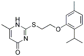 2-([2-(2-ISOPROPYL-5-METHYLPHENOXY)ETHYL]THIO)-6-METHYLPYRIMIDIN-4(1H)-ONE Struktur