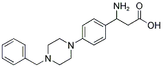 3-AMINO-3-[4-(4-BENZYL-PIPERAZIN-1-YL)-PHENYL]-PROPIONIC ACID Struktur