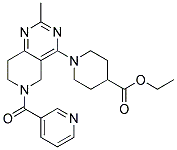 1-[2-METHYL-6-(PYRIDINE-3-CARBONYL)-5,6,7,8-TETRAHYDRO-PYRIDO[4,3-D]PYRIMIDIN-4-YL]-PIPERIDINE-4-CARBOXYLIC ACID ETHYL ESTER Struktur