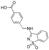 4-[[(1,1-DIOXIDO-1,2-BENZISOTHIAZOL-3-YL)AMINO]METHYL]BENZOIC ACID Struktur