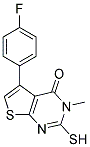 5-(4-FLUOROPHENYL)-2-MERCAPTO-3-METHYLTHIENO[2,3-D]PYRIMIDIN-4(3H)-ONE Struktur