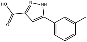 5-(3-METHYLPHENYL)-1H-PYRAZOLE-3-CARBOXYLIC ACID Struktur