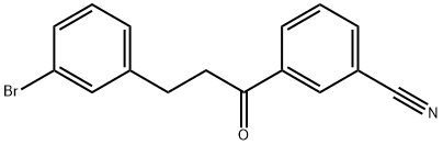 3-(3-BROMOPHENYL)-3'-CYANOPROPIOPHENONE Struktur