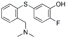 5-((2-[(DIMETHYLAMINO)METHYL]PHENYL)SULFANYL)-2-FLUOROPHENOL Struktur