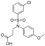 3-[(3-CHLORO-BENZENESULFONYL)-(4-METHOXY-PHENYL)-AMINO]-PROPIONIC ACID Struktur