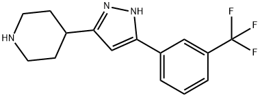 4-(5-[3-(TRIFLUOROMETHYL)PHENYL]-1H-PYRAZOL-3-YL)PIPERIDINE Struktur