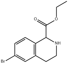 ETHYL 6-BROMO-1,2,3,4-TETRAHYDRO-ISOQUINOLINE-1-CARBOXYLATE Struktur