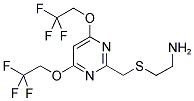 2-[4,6-BIS(2,2,2-(TRIFLUOROETHOXY)PYRIMIDIN-2-YL)METHYLTHIO]ETHYLAMINE Struktur