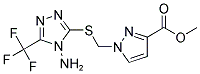 1-(4-AMINO-5-TRIFLUOROMETHYL-4 H-[1,2,4]TRIAZOL-3-YLSULFANYLMETHYL)-1 H-PYRAZOLE-3-CARBOXYLIC ACID METHYL ESTER Struktur