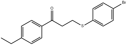 3-[(4-BROMOPHENYL)SULFANYL]-1-(4-ETHYLPHENYL)-1-PROPANONE Struktur