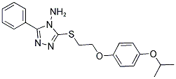 3-([2-(4-ISOPROPOXYPHENOXY)ETHYL]THIO)-5-PHENYL-4H-1,2,4-TRIAZOL-4-AMINE Struktur