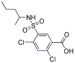 2,4-DICHLORO-5-[[(1-METHYLBUTYL)AMINO]SULFONYL]BENZOIC ACID Struktur