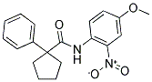 N-(4-METHOXY-2-NITROPHENYL)(PHENYLCYCLOPENTYL)FORMAMIDE Struktur