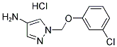 1-(3-CHLORO-PHENOXYMETHYL)-1 H-PYRAZOL-4-YLAMINE HYDROCHLORIDE Struktur